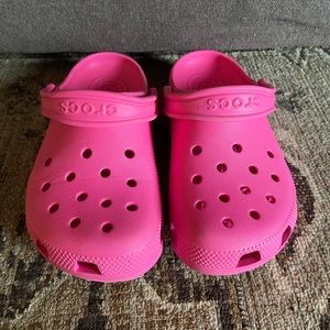 Girls pink Crocs size 4